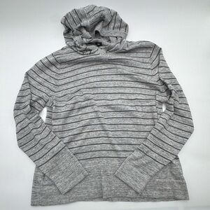 Size XL - Vince Men’s Pull Over Sweater w/Hood Dark/Light Gray Lined